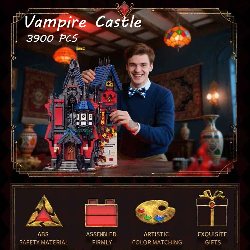 3900PCS Vampire Medieval Castle Architecture Building Block,Movie Adventure in Transylvania Desktop Ornament Halloween Toys Gift
3900PCS Vampire Medieval Castle Architecture Building Block,Movie Adventure in Transylvania Desktop Ornament Halloween Toys Gift