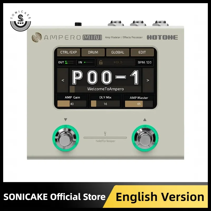 HOTONE Ampero Mini MP-50 Table Guitar Bass Amp Modeling Multi effects Stereo OTG USB Audio English Version
HOTONE Ampero Mini MP-50 Table Guitar Bass Amp Modeling Multi effects Stereo OTG USB Audio English Version