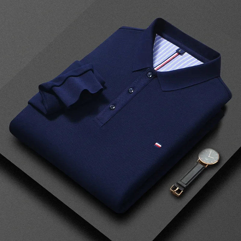 2025 New Autumn/Winter Business Fashion Men's Long Sleeve Polo Shirt 100% Cotton Casual Solid Color Embroidered Top Polo
2025 New Autumn/Winter Business Fashion Men's Long Sleeve Polo Shirt 100% Cotton Casual Solid Color Embroidered Top Polo