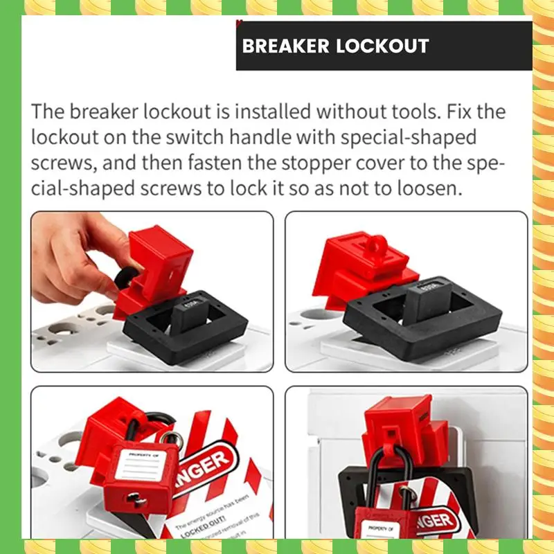AB53 Medium Clip-On Circuit Breaker Lockout Device For 480/600V Clamp-On Breaker Lock Out Tag Out C
AB53 Medium Clip-On Circuit Breaker Lockout Device For 480/600V Clamp-On Breaker Lock Out Tag Out C