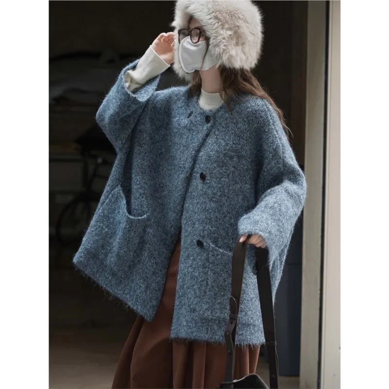 Johnature Korean-style Retro Lazy Round-neck Pocket Knitted Cardigan New Winter Casual Versatile Loose Jacket For Women
Johnature Korean-style Retro Lazy Round-neck Pocket Knitted Cardigan New Winter Casual Versatile Loose Jacket For Women