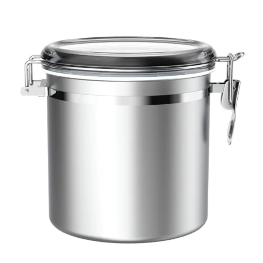 165oz Stainless Steel Airtight Canister for Kitchen, Flour Coffee Bean Tea Cereal Sugar Cookie Metal Food Storage Canisters wit
165oz Stainless Steel Airtight Canister for Kitchen, Flour Coffee Bean Tea Cereal Sugar Cookie Metal Food Storage Canisters wit