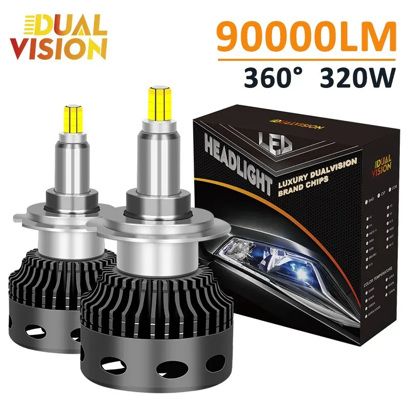 H7 LED Canbus 360 H11 H1 H4 90000LM 320W Car Headlight Bulbs HB3 HB4 9012 9005 9006 D2S LED Fog Lamp 6000K 12V
H7 LED Canbus 360 H11 H1 H4 90000LM 320W Car Headlight Bulbs HB3 HB4 9012 9005 9006 D2S LED Fog Lamp 6000K 12V
