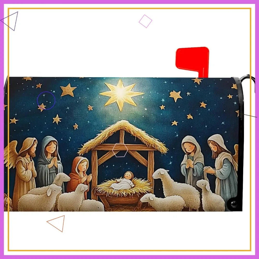 Рождественский вертеп, крышка почтового ящика, магнитная стандартная 21x18 дюймов, зимняя звезда, декоративный сад, открытый
Рождественский вертеп, крышка почтового ящика, магнитная стандартная 21x18 дюймов, зимняя звезда, декоративный сад, открытый