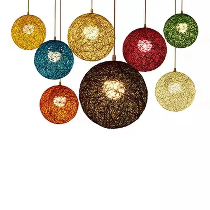 Modern Rattan Art Pendant Lights Colorful Pendant Lamps Restaurant home Bar Cafe Lamps Rattan Field Pasta Ball E27 Pendant light
Modern Rattan Art Pendant Lights Colorful Pendant Lamps Restaurant home Bar Cafe Lamps Rattan Field Pasta Ball E27 Pendant light