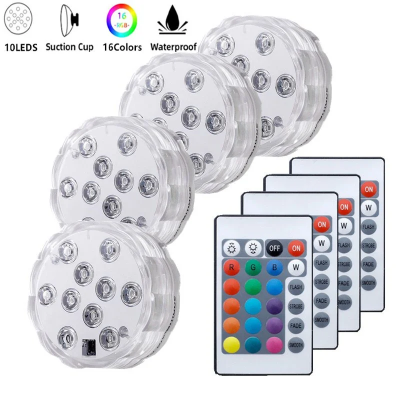 10leds RGB Led Submersible Light Underwater Night Lamp Battery Operated Garden Swimming Pool Light for Wedding Party Vase Bowl
10leds RGB Led Submersible Light Underwater Night Lamp Battery Operated Garden Swimming Pool Light for Wedding Party Vase Bowl