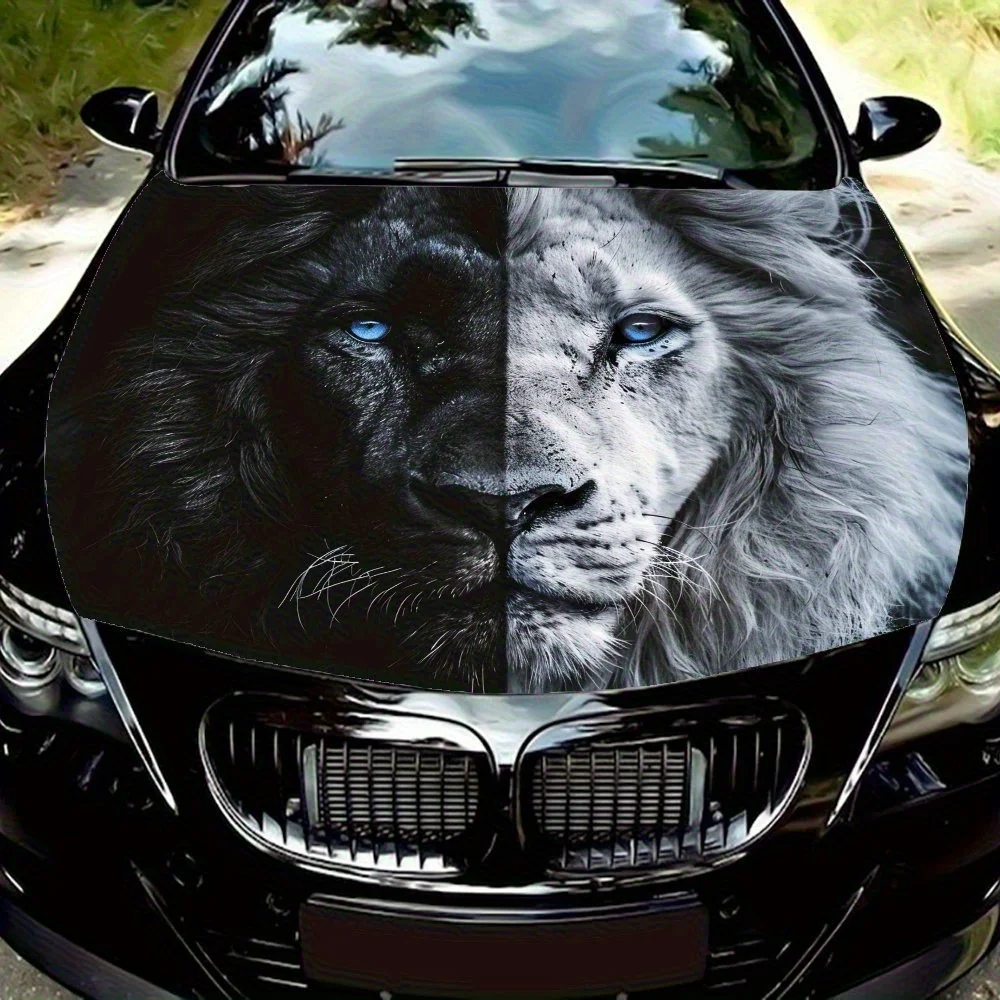 Black And White Lions Car Hood Decal Sticker - Splash-Resistant PVC Vinyl Wrap, Easy Removal No Residue, Fit For Most Vehicles,
Black And White Lions Car Hood Decal Sticker - Splash-Resistant PVC Vinyl Wrap, Easy Removal No Residue, Fit For Most Vehicles,