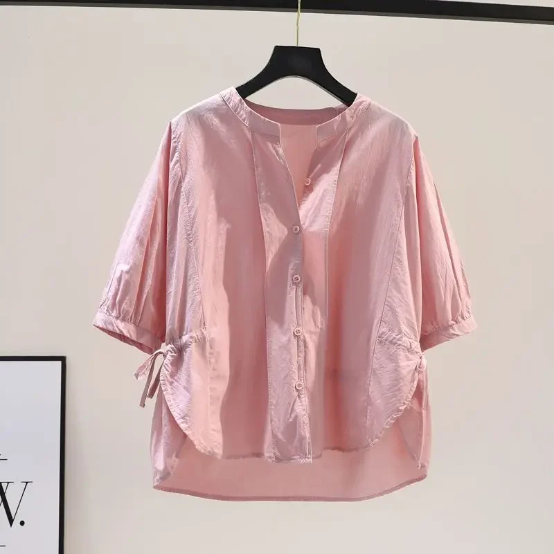 Рубашки из 100% хлопка, женские корейские рубашки с поясом, тонкая рубашка с боковым разрезом спереди, короткая сзади, длинная блузка с половиной рукава, модная рубашка Summe Y2k
Рубашки из 100% хлопка, женские корейские рубашки с поясом, тонкая рубашка с боковым разрезом спереди, короткая сзади, длинная блузка с половиной рукава, модная рубашка Summe Y2k