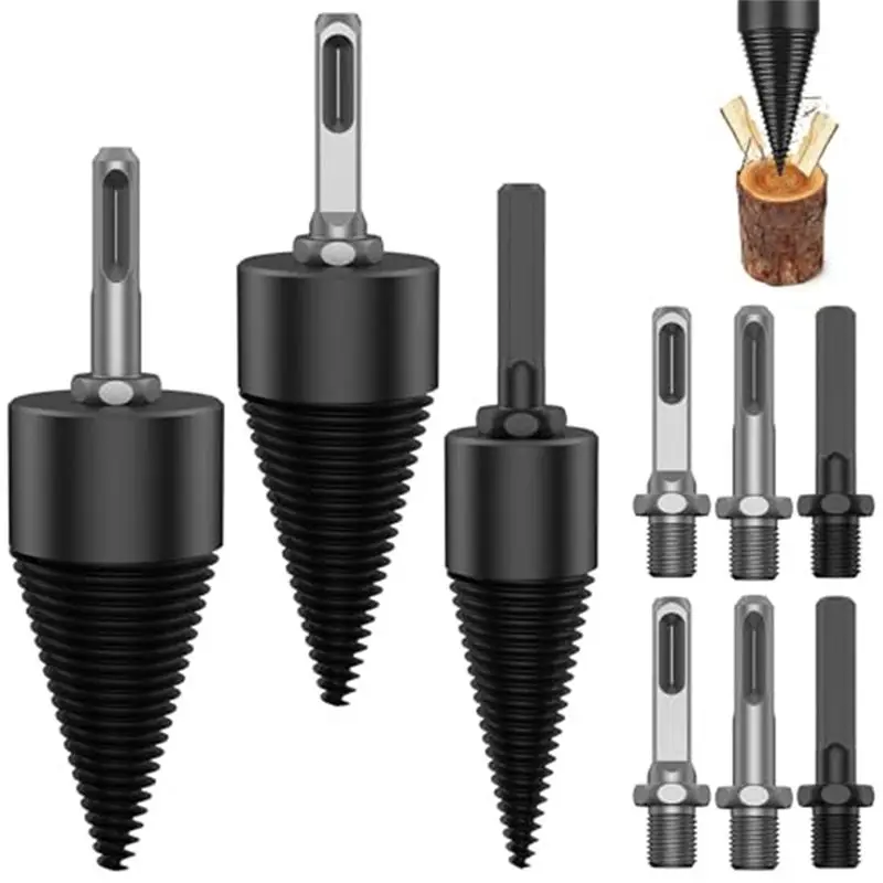 A21Q -12Pcs Firewood Log Splitter, With 9 Shank, Sturdy Heavy Duty Electric Drills Screw, For Electric Drill
A21Q -12Pcs Firewood Log Splitter, With 9 Shank, Sturdy Heavy Duty Electric Drills Screw, For Electric Drill