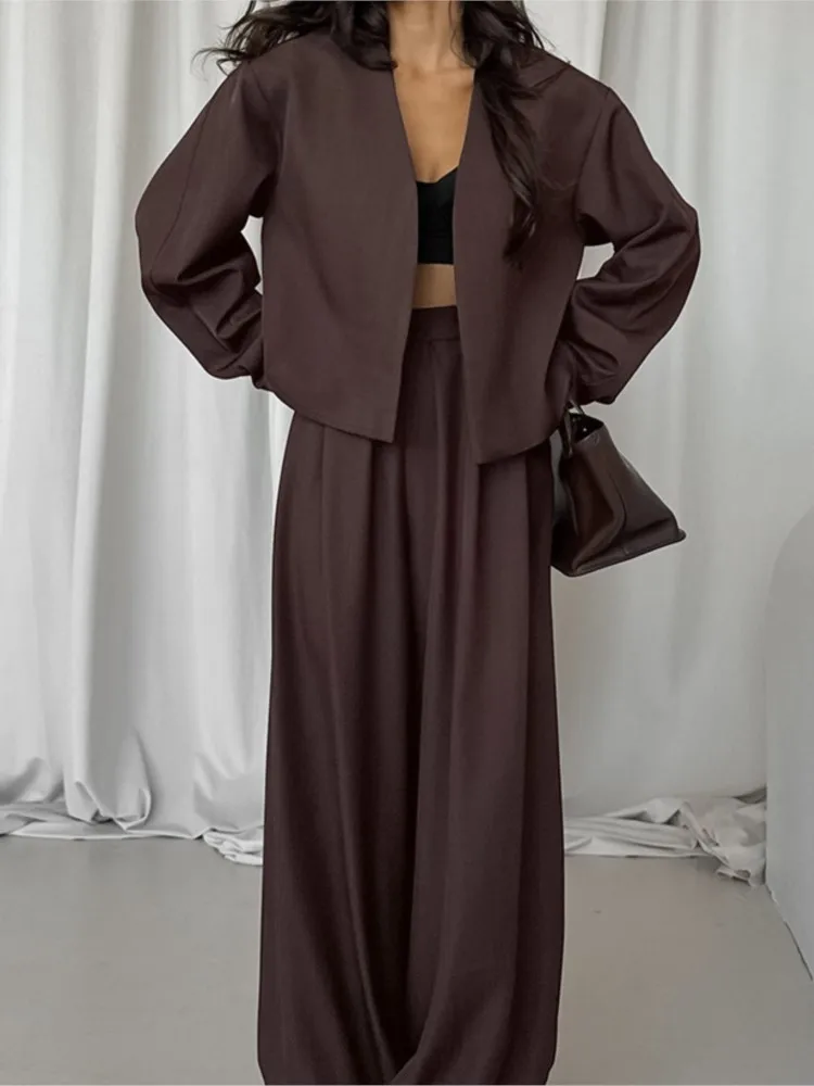 Новый женский модный повседневный комплект брюк, осенний простой однотонный кардиган с v-образным вырезом и длинными рукавами, широкие брюки, комплект из двух предметов
Новый женский модный повседневный комплект брюк, осенний простой однотонный кардиган с v-образным вырезом и длинными рукавами, широкие брюки, комплект из двух предметов