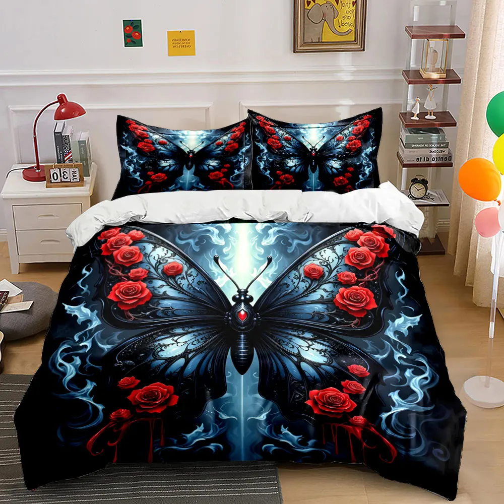"Elegant Butterfly Rose Decor Set" kid's and adults' bedroom decor, Exquisite three-piece bedding set gift
"Elegant Butterfly Rose Decor Set" kid's and adults' bedroom decor, Exquisite three-piece bedding set gift