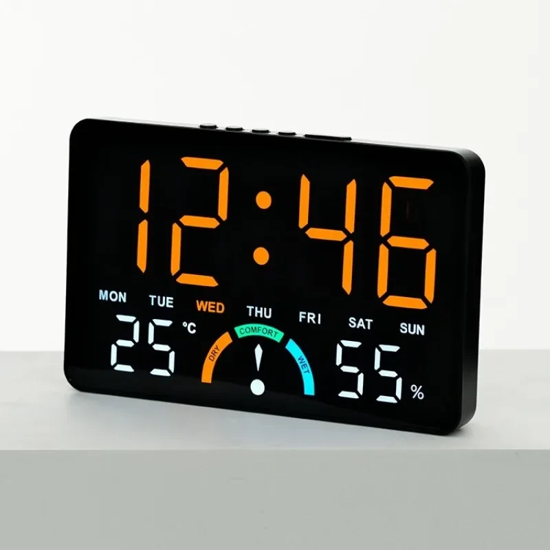Home Multi-function Alarm Clock Wall-mounted Tabletop Dual-use Electronic Clock Simple Large Screen Temperature and Humidity
Home Multi-function Alarm Clock Wall-mounted Tabletop Dual-use Electronic Clock Simple Large Screen Temperature and Humidity