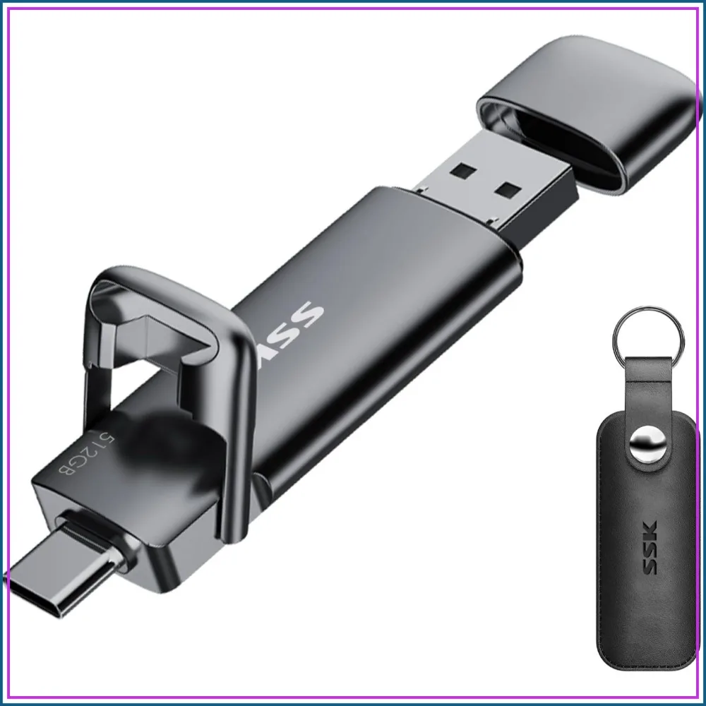 512GB USB C Flash Drive, Up to 550MB/s, 2-in-1 Type C + USB A, Solid State Thumb Drive for iPhone 15/PS5/Android/Windows/Mac
512GB USB C Flash Drive, Up to 550MB/s, 2-in-1 Type C + USB A, Solid State Thumb Drive for iPhone 15/PS5/Android/Windows/Mac