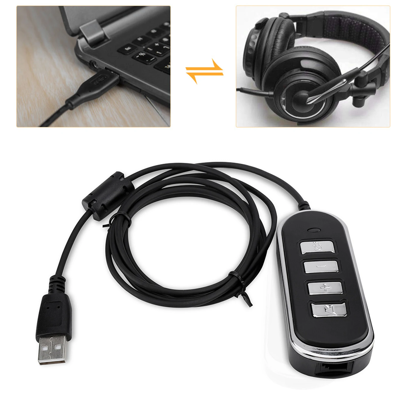 Разъем RJ9 к USB-кабелю. Подключение до телефона. Линия преобразования наушников RJ9 к USB-аудио. Линия компьютерных наушников с блоком управления.
Разъем RJ9 к USB-кабелю. Подключение до телефона. Линия преобразования наушников RJ9 к USB-аудио. Линия компьютерных наушников с блоком управления.