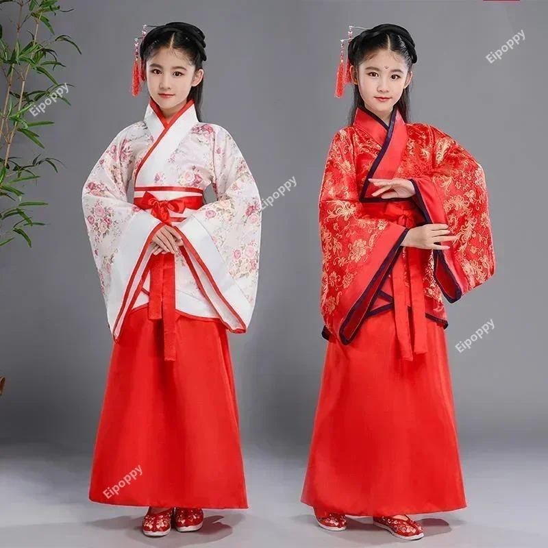 Chinese Folk Dance New Year Clothes Traditional Hanfu for Girls Kids Dragon Dress Ancient Stage Carnival Costume Clothing Skirt
Chinese Folk Dance New Year Clothes Traditional Hanfu for Girls Kids Dragon Dress Ancient Stage Carnival Costume Clothing Skirt