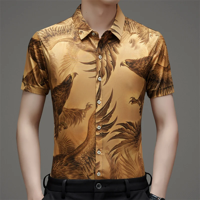 Eagle 3D Digital Print Shirts For Men Short Sleeve Vintage Casual Summer Quality Smooth Comfortable Icy Luxury Camisas De Hombre
Eagle 3D Digital Print Shirts For Men Short Sleeve Vintage Casual Summer Quality Smooth Comfortable Icy Luxury Camisas De Hombre