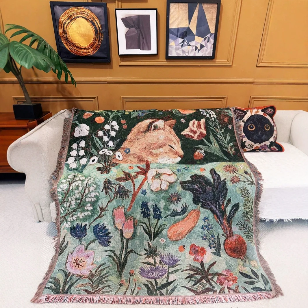 Napping Cat Sofa Cover Household Carpet Outdoor Camping Line Carpet Decorative Blanket Room Wall Tapestry
Napping Cat Sofa Cover Household Carpet Outdoor Camping Line Carpet Decorative Blanket Room Wall Tapestry