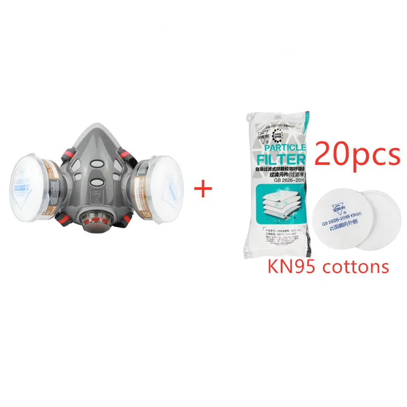 Gas Mask Half Face Anti-Dust Facemask With Anti-Fog Goggles Protective Chemical Respirator For Spraying Painting Decoration
Gas Mask Half Face Anti-Dust Facemask With Anti-Fog Goggles Protective Chemical Respirator For Spraying Painting Decoration