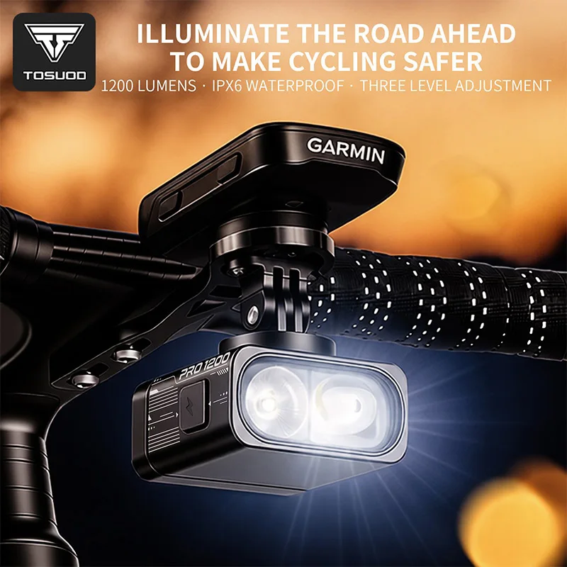TOSUOD 1200LM Bicycle Headlight Black Waterproof Quick Detachment Riding Night Riding Light Headlight Equipment
TOSUOD 1200LM Bicycle Headlight Black Waterproof Quick Detachment Riding Night Riding Light Headlight Equipment