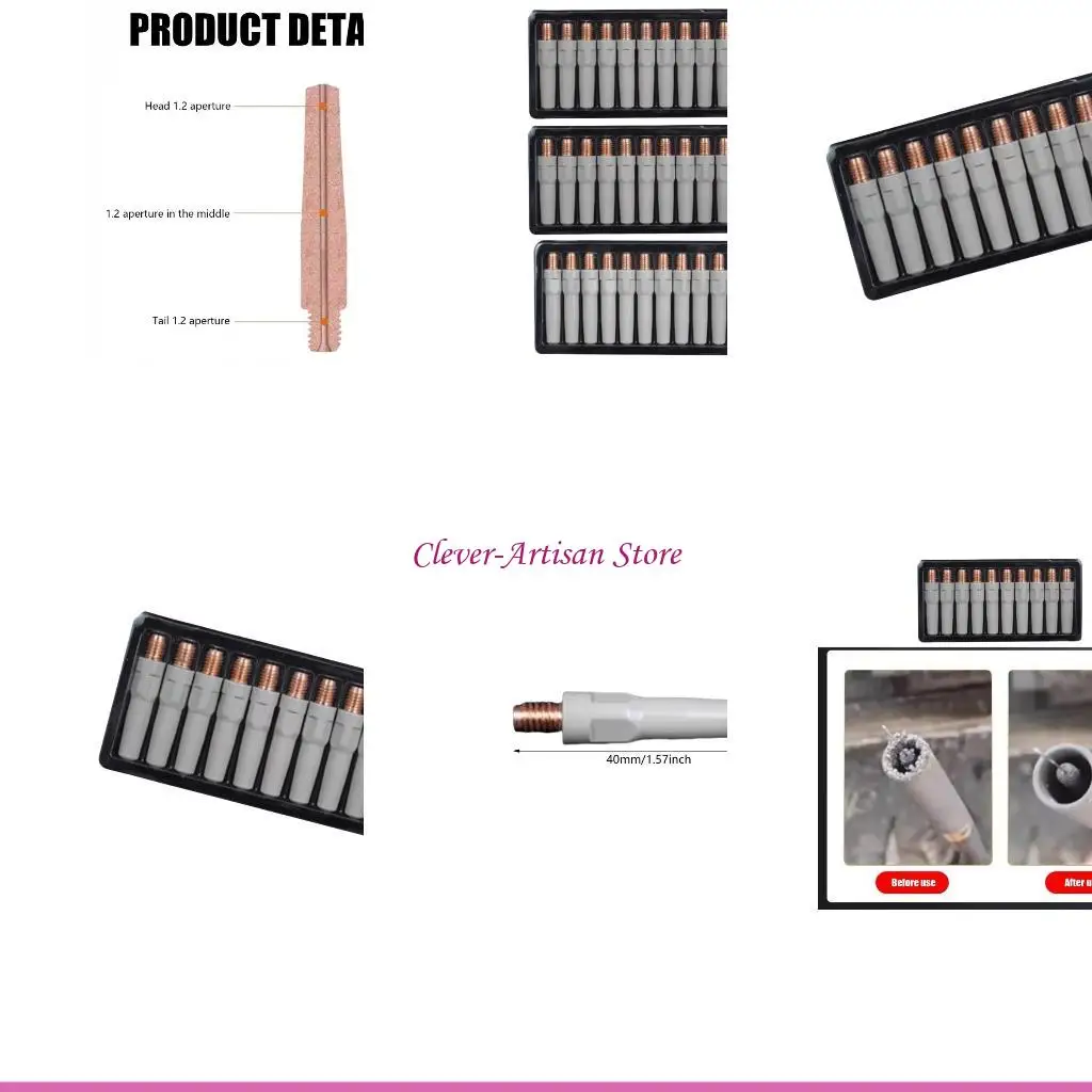 E06B 10Pcs MIG Welding Contact Tip Nozzle M6x40mm Connectors Copper Tips Torch
E06B 10Pcs MIG Welding Contact Tip Nozzle M6x40mm Connectors Copper Tips Torch