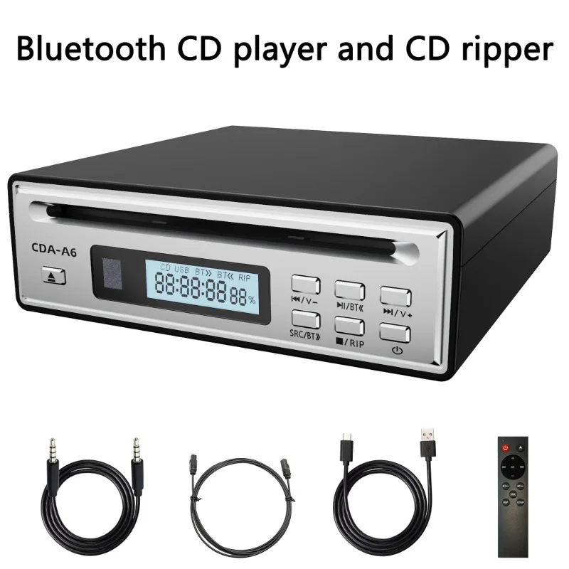 Hi-Fi CD Ripper w/One-Touch WAV Ripping, Bidirectional Bluetooth CD Player, USB Playback, Optical&AUX Output, w/Remote Control
Hi-Fi CD Ripper w/One-Touch WAV Ripping, Bidirectional Bluetooth CD Player, USB Playback, Optical&AUX Output, w/Remote Control