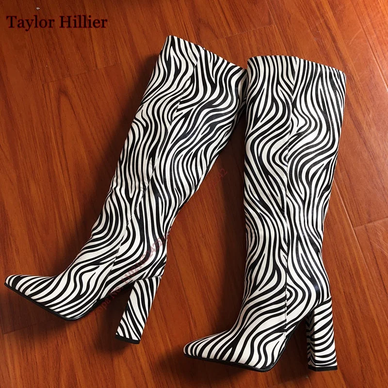 Winter Thick Heel Zebra Pattern High Boots Fashionable Pointed Slip-On Fashion Boots Women Comfortable Boots Woman 2024 Trend 43
Winter Thick Heel Zebra Pattern High Boots Fashionable Pointed Slip-On Fashion Boots Women Comfortable Boots Woman 2024 Trend 43