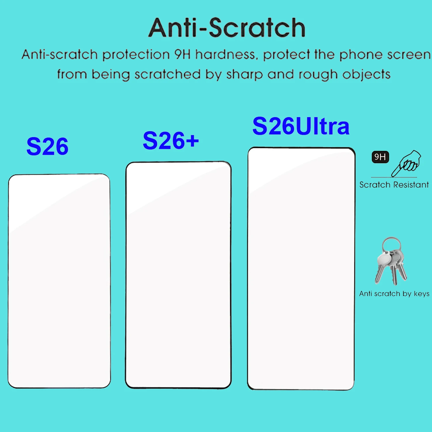 For Samsung Galaxy S26, S26Plus, S26Ultra,Premium Clear Full Cover Screen Protector Anti Scrap 9H Tempered Glass Protective Film
For Samsung Galaxy S26, S26Plus, S26Ultra,Premium Clear Full Cover Screen Protector Anti Scrap 9H Tempered Glass Protective Film