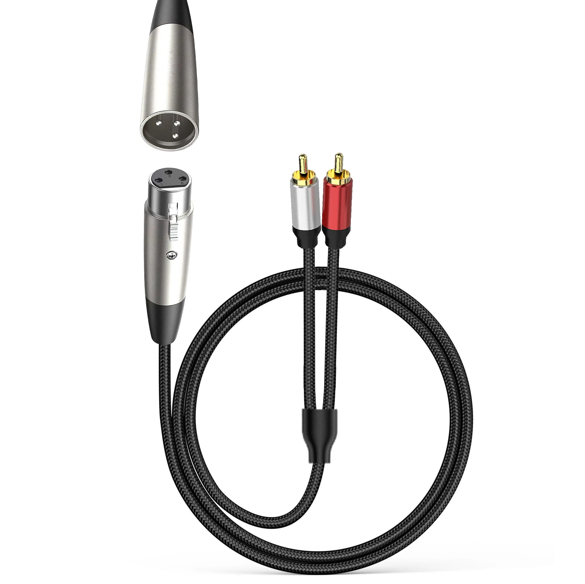 XLR 3Pin Male/Female To 2RCA Y Splitter Adapter Cable Unbalanced XLR Female to 2 RCA/Phono Plug Stereo Audio Interconnect Cord
XLR 3Pin Male/Female To 2RCA Y Splitter Adapter Cable Unbalanced XLR Female to 2 RCA/Phono Plug Stereo Audio Interconnect Cord