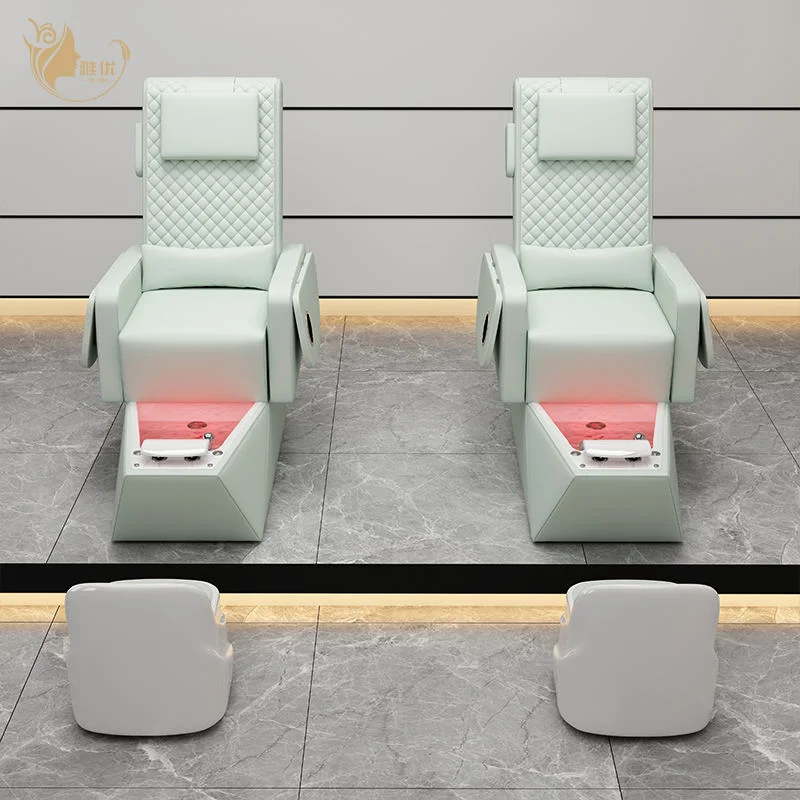 Spa Massage Pedicure Chair with Colorful Light and Foot Bath for Nail Salon
Spa Massage Pedicure Chair with Colorful Light and Foot Bath for Nail Salon