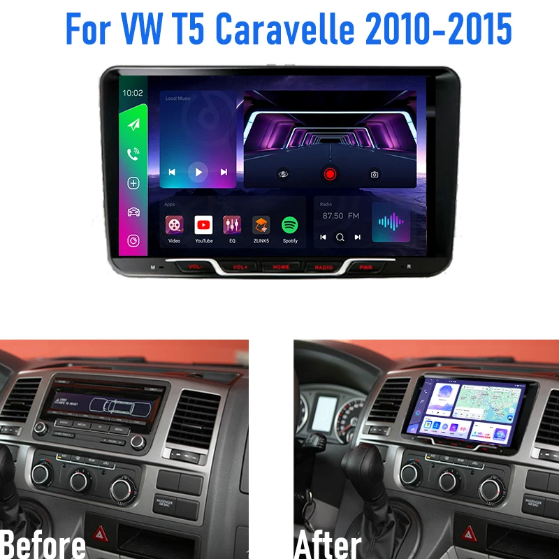 9" 4+64GB Android 15 Car Radio Stereo For VW T5 Caravelle 2010-2015 2DIN Head Unit GPS BT Wireless Carplay FM Reversing Camera
9" 4+64GB Android 15 Car Radio Stereo For VW T5 Caravelle 2010-2015 2DIN Head Unit GPS BT Wireless Carplay FM Reversing Camera