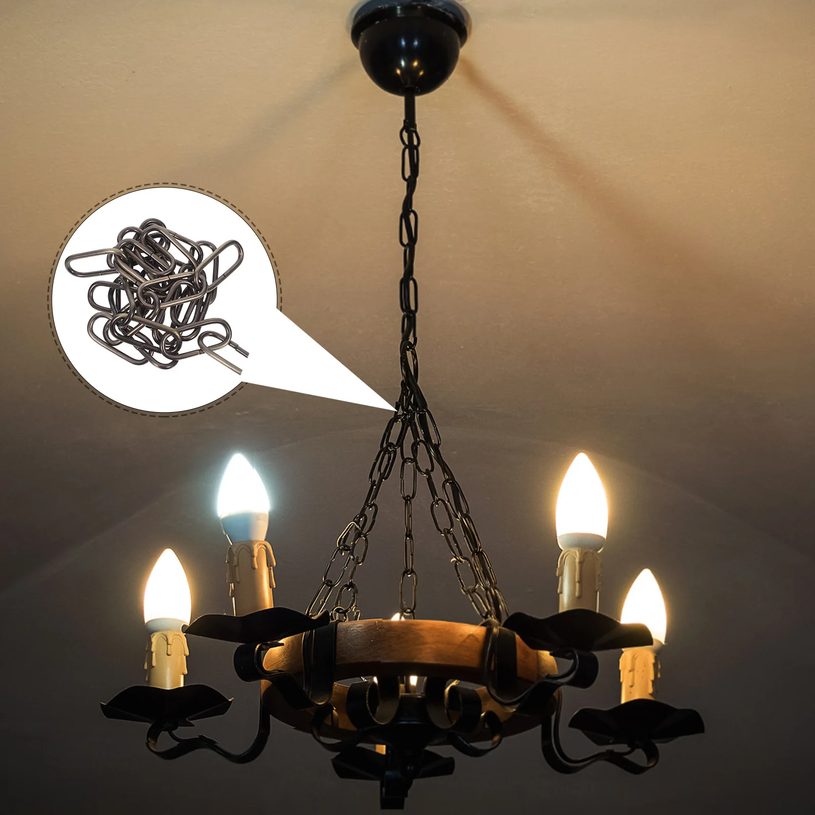 Heavy Duty 4Mm Iron Chain 1 Meter Length for Lamp Hanging Lighting Fixtures Ceiling Suspension Decorative Link Chain Bronze
Heavy Duty 4Mm Iron Chain 1 Meter Length for Lamp Hanging Lighting Fixtures Ceiling Suspension Decorative Link Chain Bronze