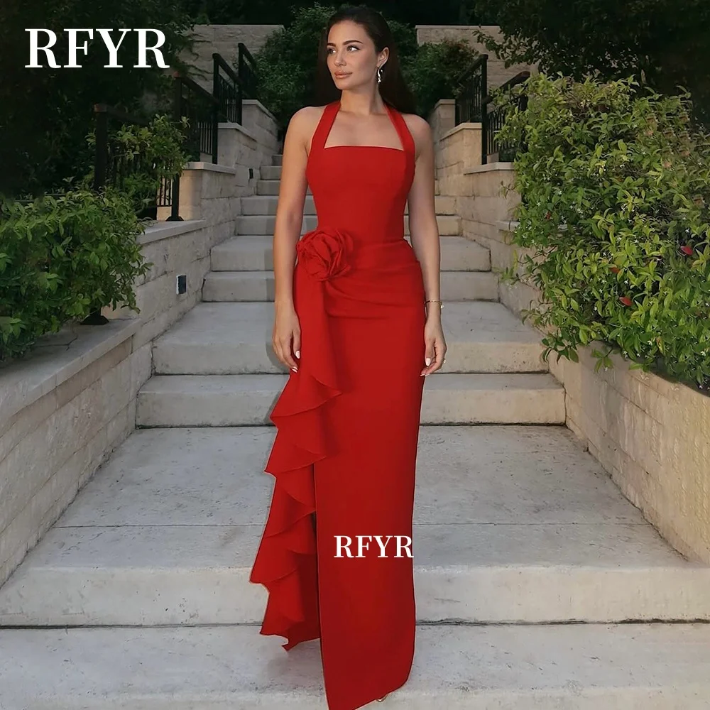 RFYR Straight Prom Dress Halter Celebrity Dress Pleats Party Dress for Women فساتين مناسبة رسمية Customized
RFYR Straight Prom Dress Halter Celebrity Dress Pleats Party Dress for Women فساتين مناسبة رسمية Customized