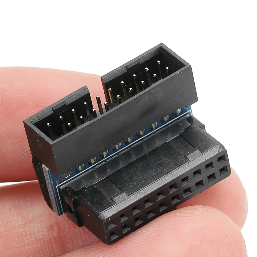90 Degree Angled Desktop Motherboard USB3.0 Socket Black 19/20 Pin USB Socket Converter Male To Female USB 3.0 Adapter
90 Degree Angled Desktop Motherboard USB3.0 Socket Black 19/20 Pin USB Socket Converter Male To Female USB 3.0 Adapter