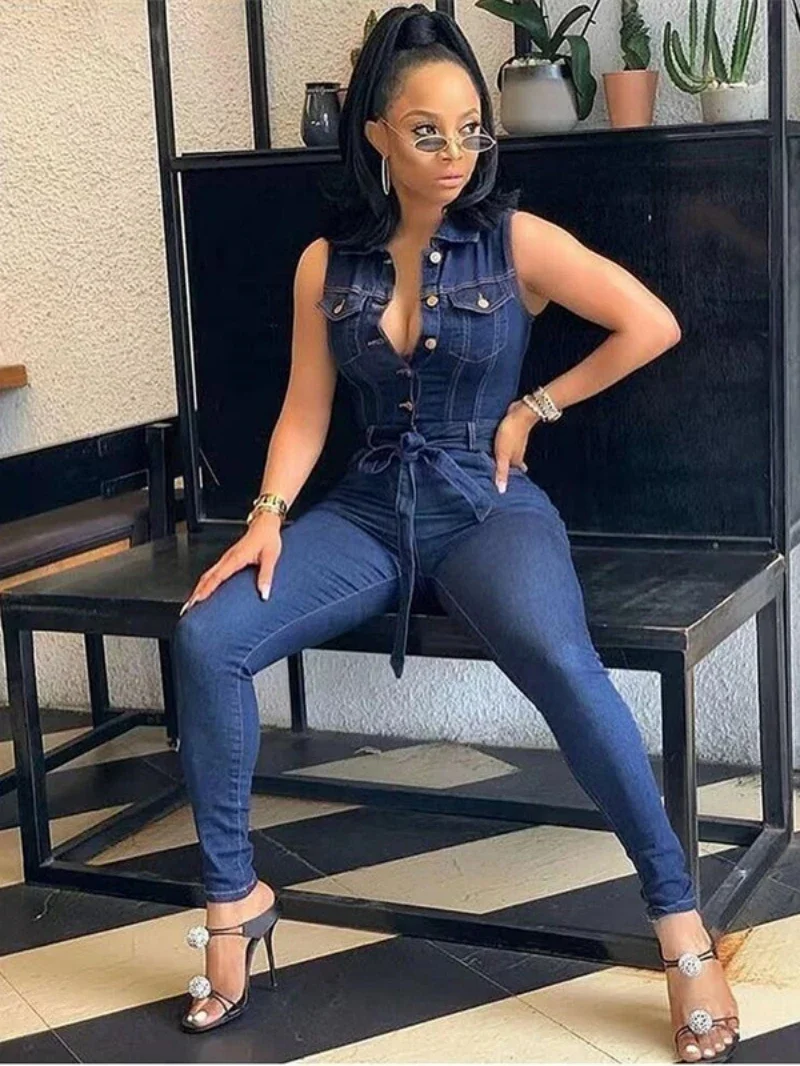 Streetwear Jean Jumpsuits for Women Summer Y2K Clothing Sleeveless Bodycon Denim Rompers Playsuits One Pieces Overalls Outfits
Streetwear Jean Jumpsuits for Women Summer Y2K Clothing Sleeveless Bodycon Denim Rompers Playsuits One Pieces Overalls Outfits