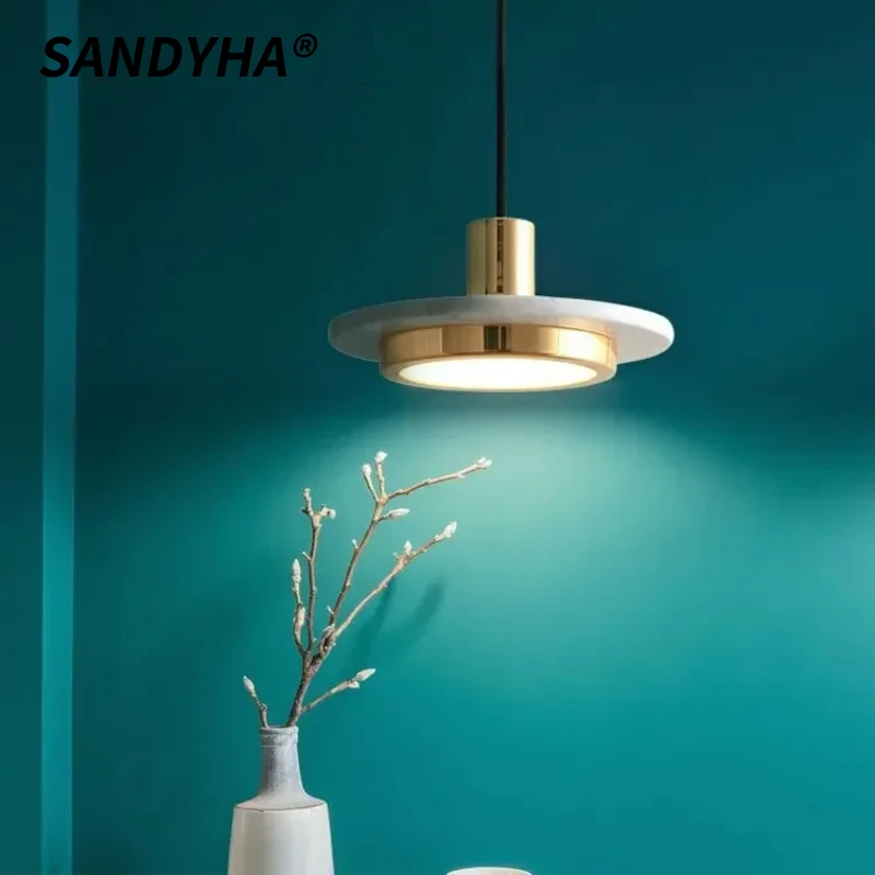 SANDYHA Nordic Marble Pendant Light Round LED Lamp for Bedroom Living Room Dining Table Home Decor Lighting Fixture Chandelier
SANDYHA Nordic Marble Pendant Light Round LED Lamp for Bedroom Living Room Dining Table Home Decor Lighting Fixture Chandelier
