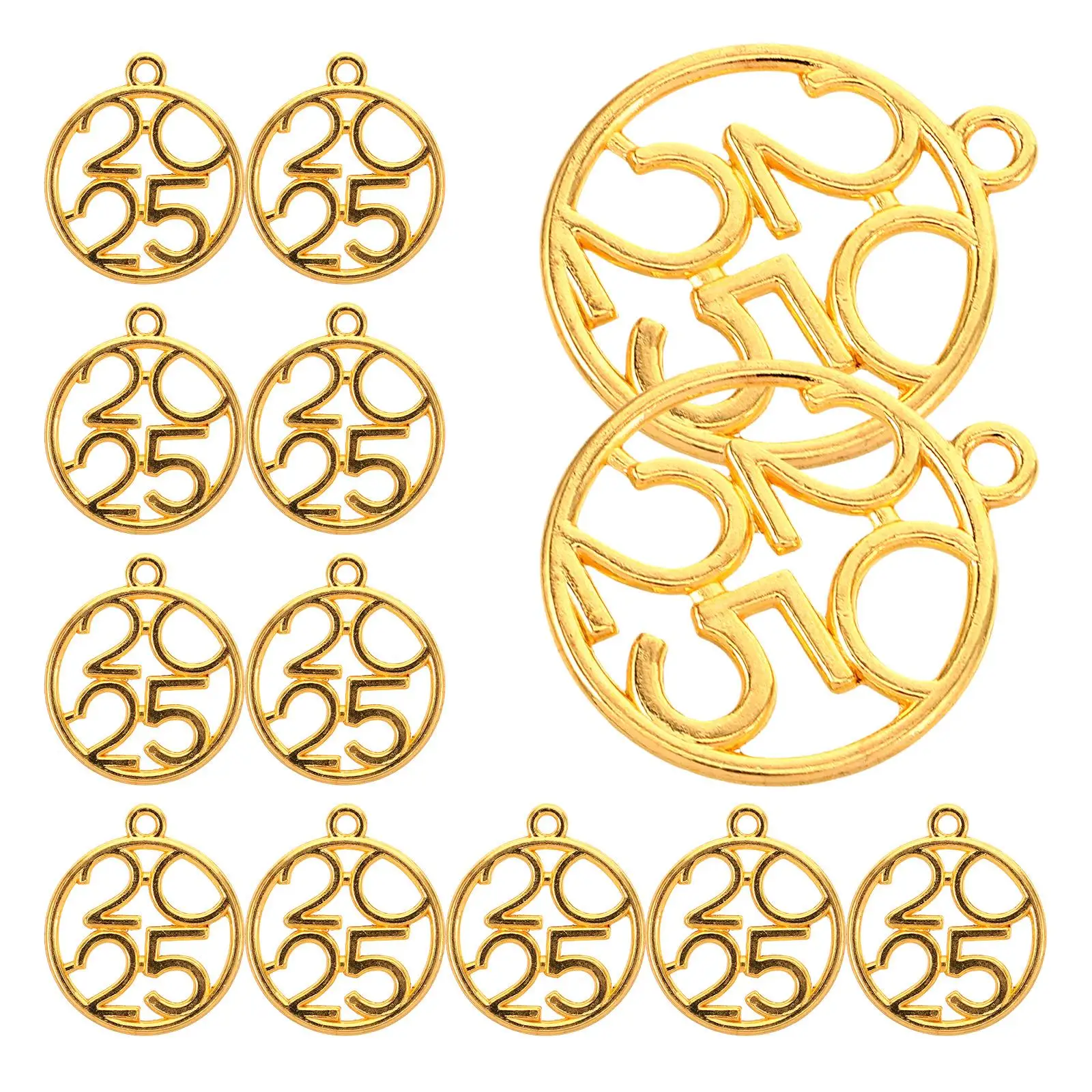 25 Pcs 2025 Number Charms Pendant Jewelry New Years Graduation Metal naments for Crafting Projects Accessories Elegant
25 Pcs 2025 Number Charms Pendant Jewelry New Years Graduation Metal naments for Crafting Projects Accessories Elegant