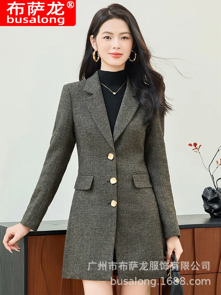 2025Elegant Fashion Suit New Women's Coat Korean Style Professional Mid-Length Suit Collar Trench Coat Workwear2543
2025Elegant Fashion Suit New Women's Coat Korean Style Professional Mid-Length Suit Collar Trench Coat Workwear2543