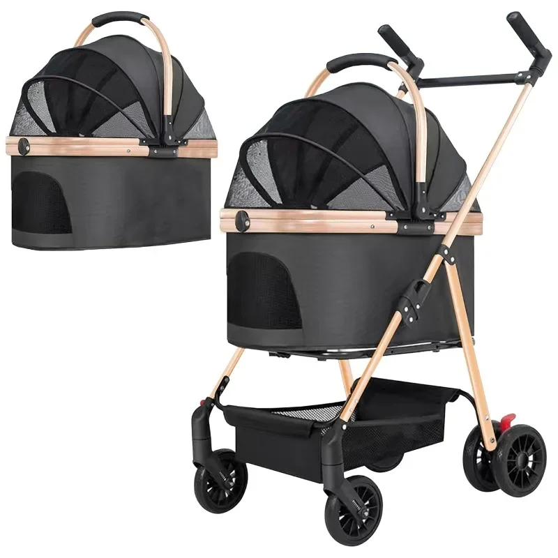 Pet Stroller,Foldable Dog Jogger Stroller,Foldable Pet Travel Carrier,3 in 1 Folding Dog Stroller,Easy Lock NO-Zip Canopy
Pet Stroller,Foldable Dog Jogger Stroller,Foldable Pet Travel Carrier,3 in 1 Folding Dog Stroller,Easy Lock NO-Zip Canopy