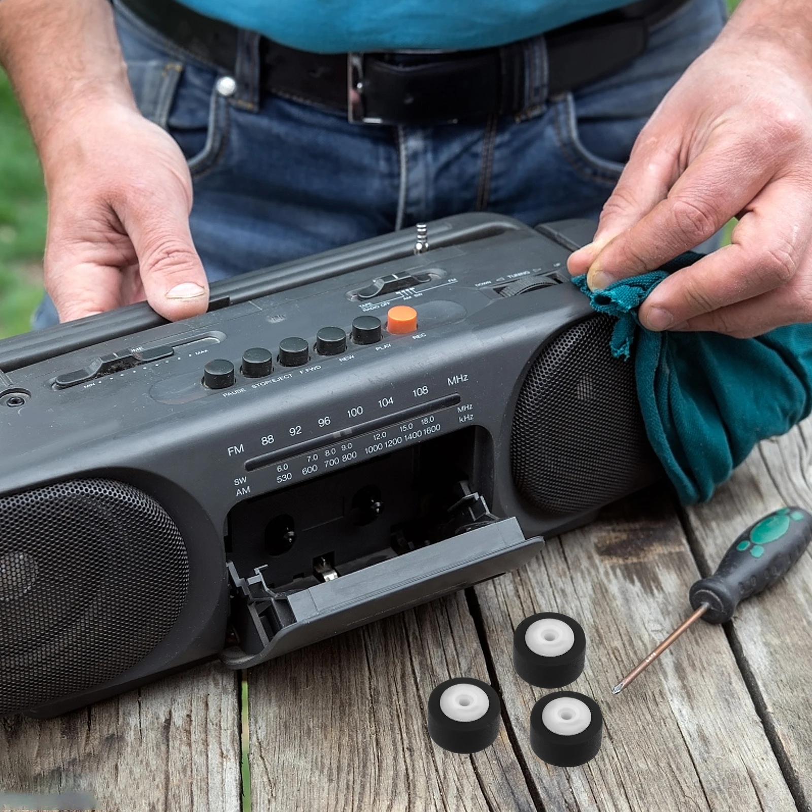 6Pcs Pinch Roller Plastic Magnetic Tape Resistance Bearing for Radio Recorder Audio Cassette Player Repair Pinch Roller
6Pcs Pinch Roller Plastic Magnetic Tape Resistance Bearing for Radio Recorder Audio Cassette Player Repair Pinch Roller