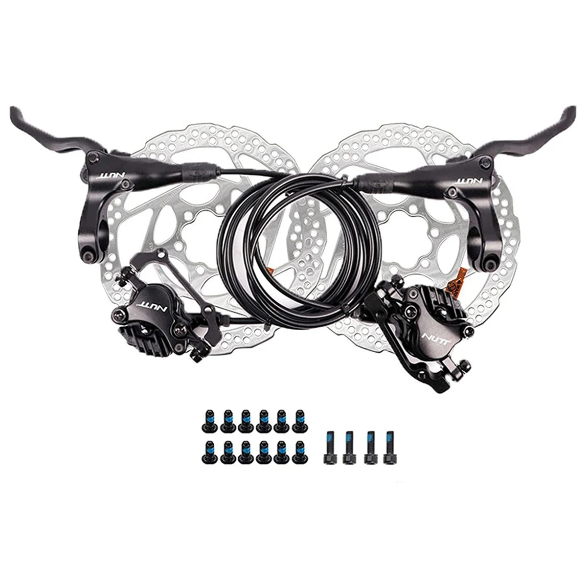 NUTT Bike Disc Brake Kit,with A1 Cooling Disc Oil Brake,Bicycle Brake Lever,Heat Dissipating Disc Adjuster for Road/MTB Bike
NUTT Bike Disc Brake Kit,with A1 Cooling Disc Oil Brake,Bicycle Brake Lever,Heat Dissipating Disc Adjuster for Road/MTB Bike