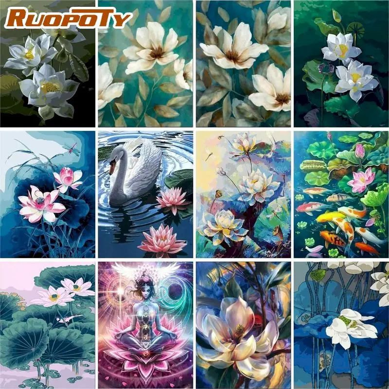 RUOPOTY 60x75cm Frame Painting By Numbers Flower Paint By Numbers On Canvas DIY Paint By Numbers Lotus Scenery Home Decor
RUOPOTY 60x75cm Frame Painting By Numbers Flower Paint By Numbers On Canvas DIY Paint By Numbers Lotus Scenery Home Decor