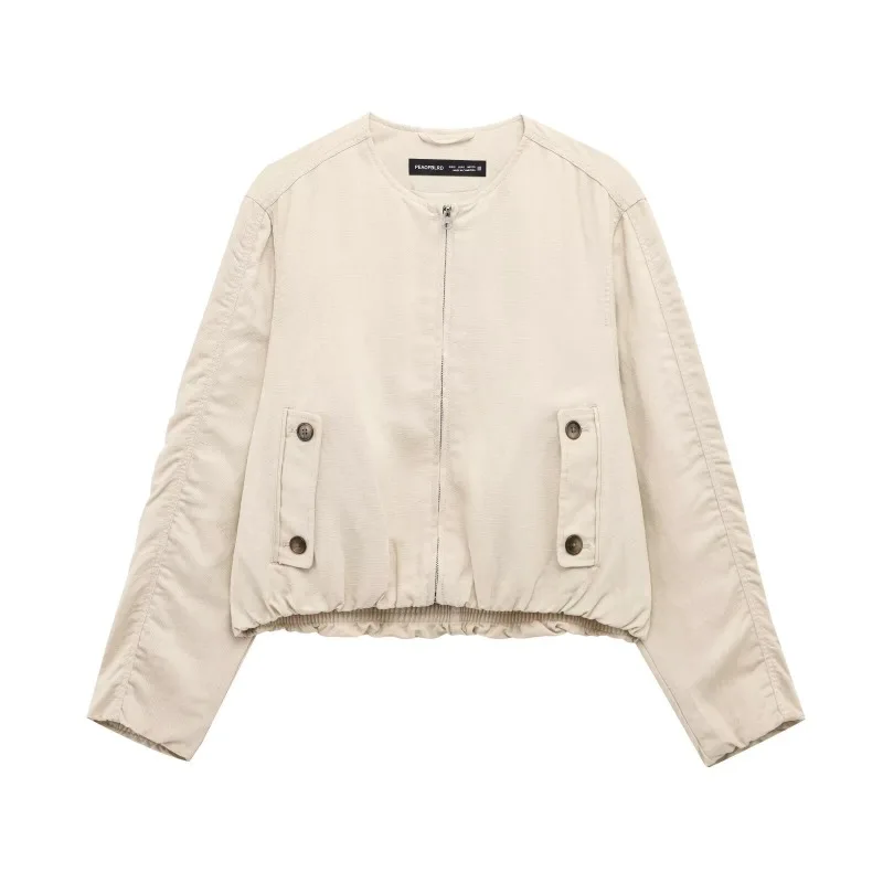 TRAFZR Cropped Linen Jackets Woman Beige Puff Sleeve Design Lightweight Layering Piece 2025 Spring Fall Urban Outfit Upgrade
TRAFZR Cropped Linen Jackets Woman Beige Puff Sleeve Design Lightweight Layering Piece 2025 Spring Fall Urban Outfit Upgrade