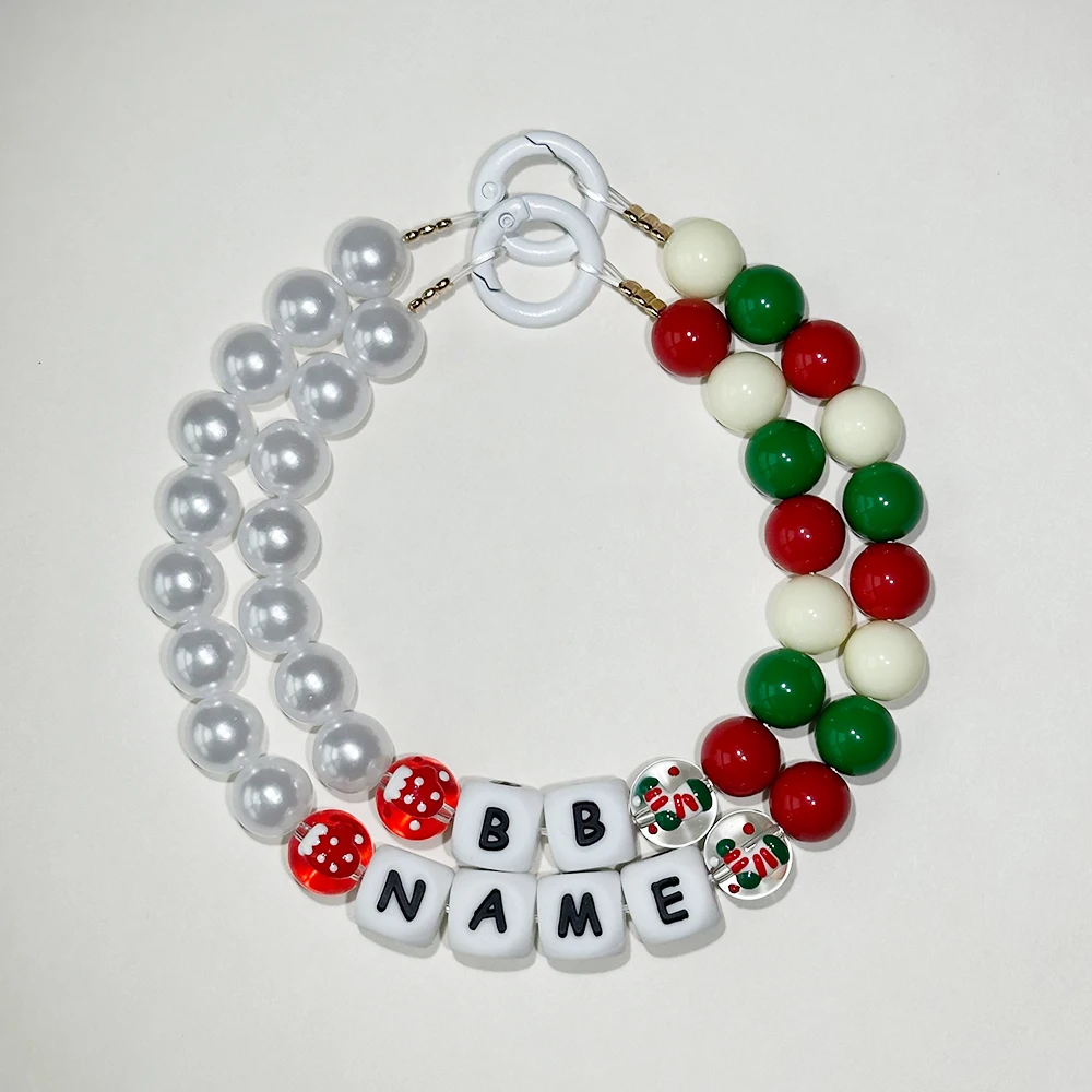 Christmas Personalized Dog Cat Collar Elegant Pearl Beaded Necklace Girl & Boys Custom DIY Pet Puppy Name Letters
Christmas Personalized Dog Cat Collar Elegant Pearl Beaded Necklace Girl & Boys Custom DIY Pet Puppy Name Letters