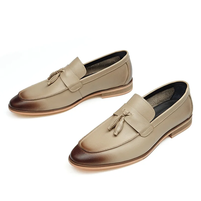 Mens Tassel Loafers Genuine Leather Two Tone Casual Slip On Dress Shoes for Men Comfortable Business Office Footwear One Sales
Mens Tassel Loafers Genuine Leather Two Tone Casual Slip On Dress Shoes for Men Comfortable Business Office Footwear One Sales