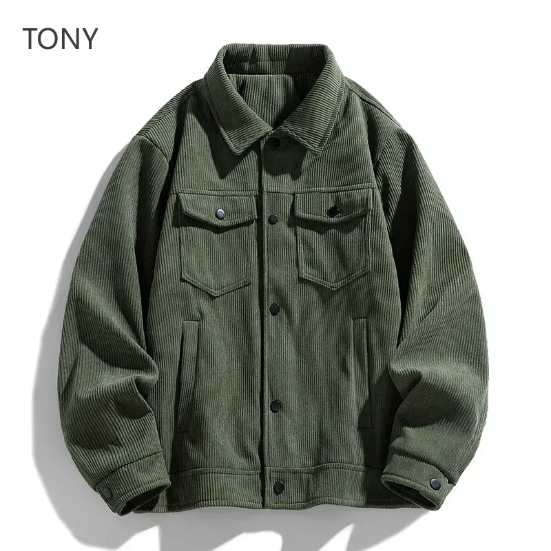 Loose and Handsome Multi-pocket Cargo Jacket Coats Spring and Autumn 2025 Men's Corduroy Lapel Jacket New American Retro Brand
Loose and Handsome Multi-pocket Cargo Jacket Coats Spring and Autumn 2025 Men's Corduroy Lapel Jacket New American Retro Brand