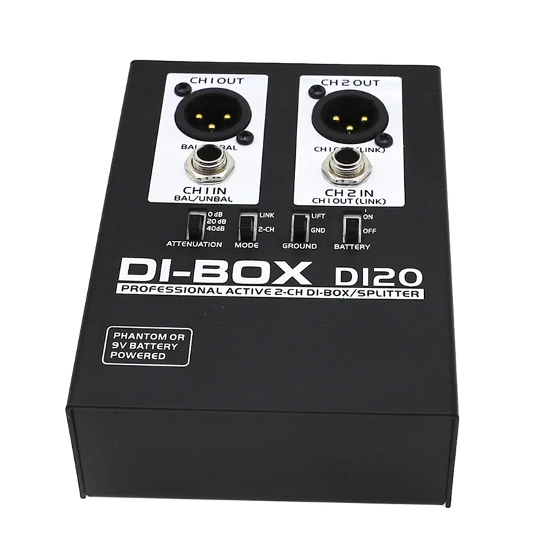 NALFI-Professional DIRECT BOX Low Noise Guitar Bass DI 2 Channel Audio Converter Multi-Purpose Mixer Audio
NALFI-Professional DIRECT BOX Low Noise Guitar Bass DI 2 Channel Audio Converter Multi-Purpose Mixer Audio
