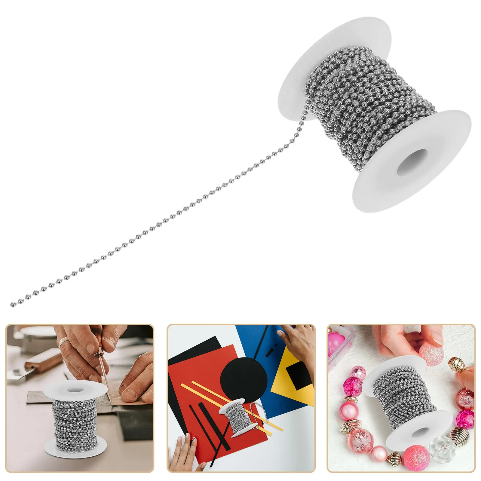 Stainless Steel Electroplated Beads Chain for Jewelry Making Necklace Bracelet Keychain Garden Hanger Chalkboard Sign DIY Craft
Stainless Steel Electroplated Beads Chain for Jewelry Making Necklace Bracelet Keychain Garden Hanger Chalkboard Sign DIY Craft