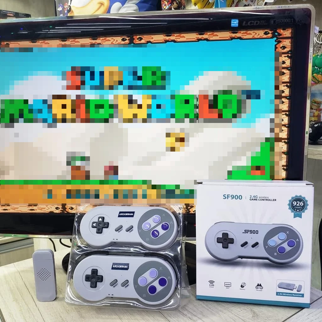 Игровая приставка SF900 Retro с беспроводными двойными геймпадами, HD-выходом и 5000 классическими играми
Игровая приставка SF900 Retro с беспроводными двойными геймпадами, HD-выходом и 5000 классическими играми
