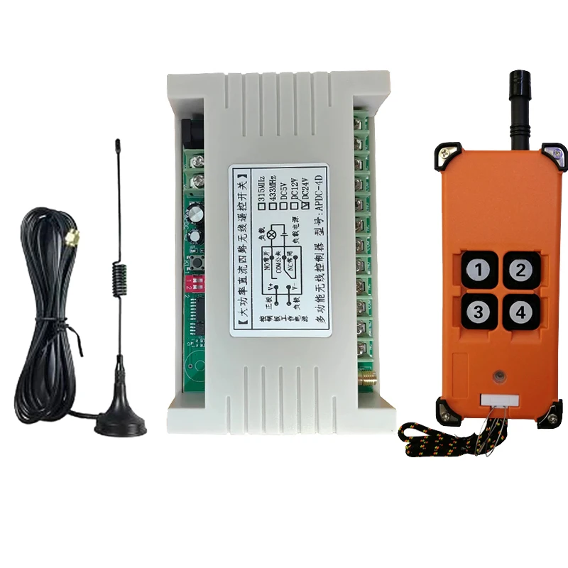 3000m DC12V 24V 4CH Radio Controller RF Wireless Remote Control Overhead travelling crane System Receiver & number keys Remote
3000m DC12V 24V 4CH Radio Controller RF Wireless Remote Control Overhead travelling crane System Receiver & number keys Remote