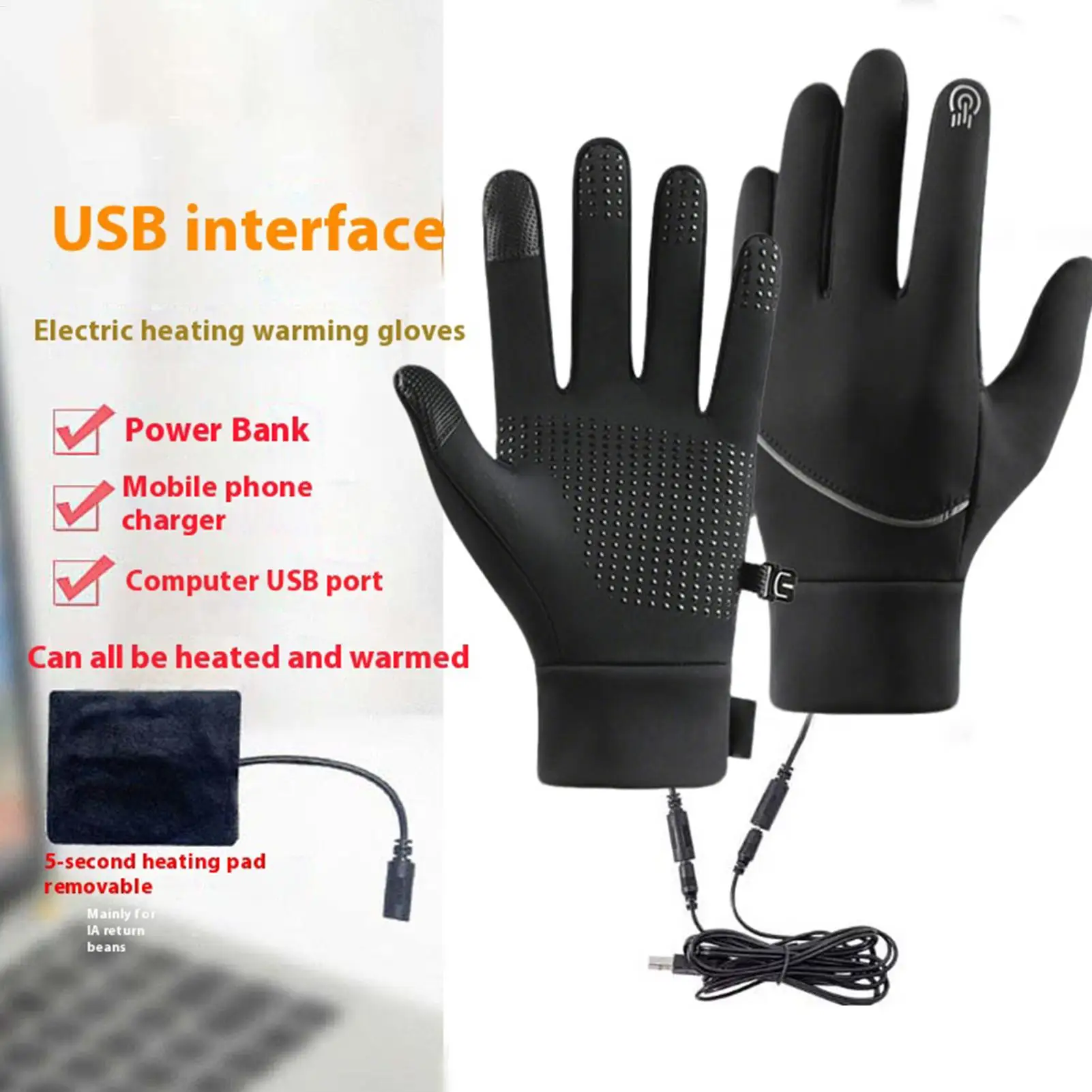Heated Work Gloves USB Winter Warm Heating Mitten Thermal Windproof Waterproof Warmers Touchscreen Mitt for Driving Snow
Heated Work Gloves USB Winter Warm Heating Mitten Thermal Windproof Waterproof Warmers Touchscreen Mitt for Driving Snow